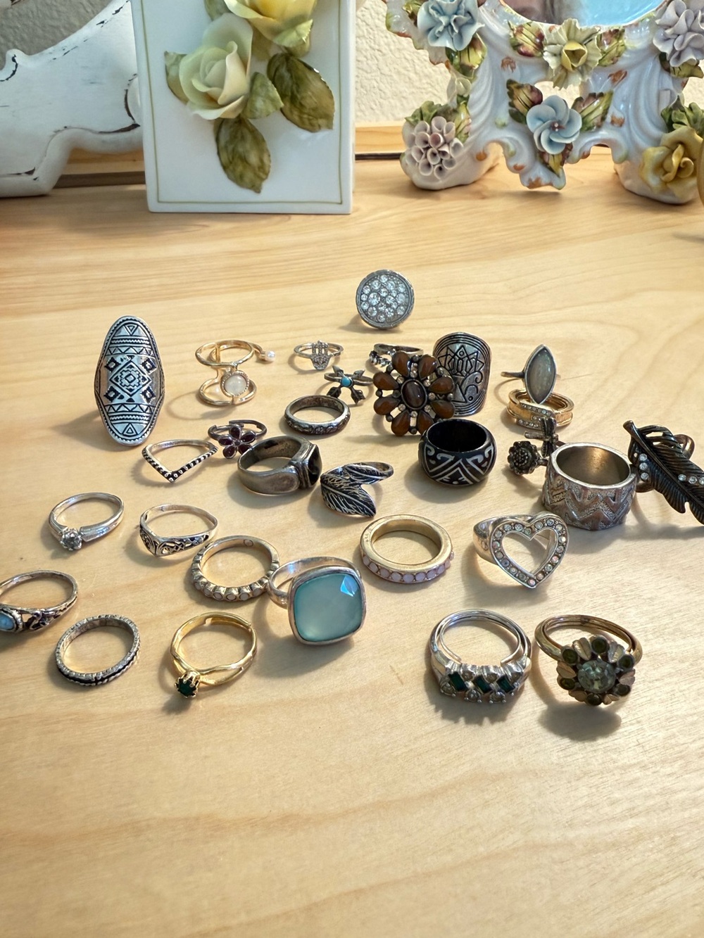 Vintage Old Costume Ring Lot